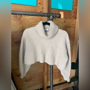 Aritzia Barton cropped turtleneck sweater size Small